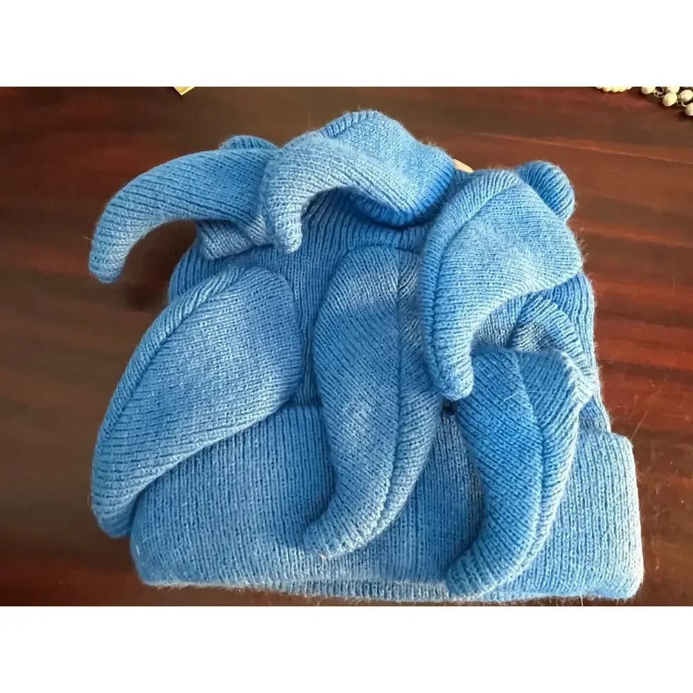 Sonic the Hedgehog Beanie With Spikes One Size Fits Most Blue Winter Hat